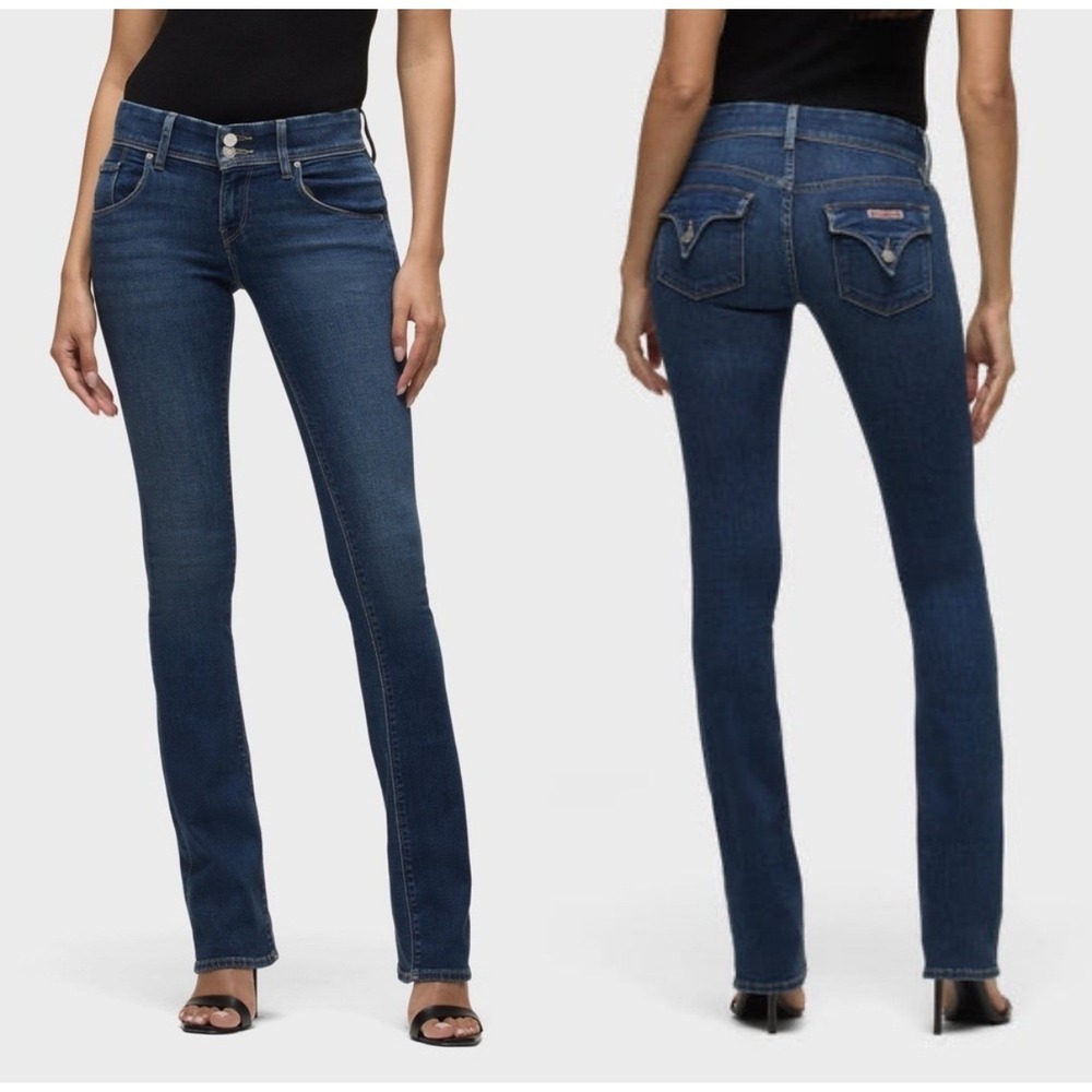Hudson Beth Baby Boot Jeans Women 28 x 30 Dark Wash Flap Pocket MONZ  stretch 🔥